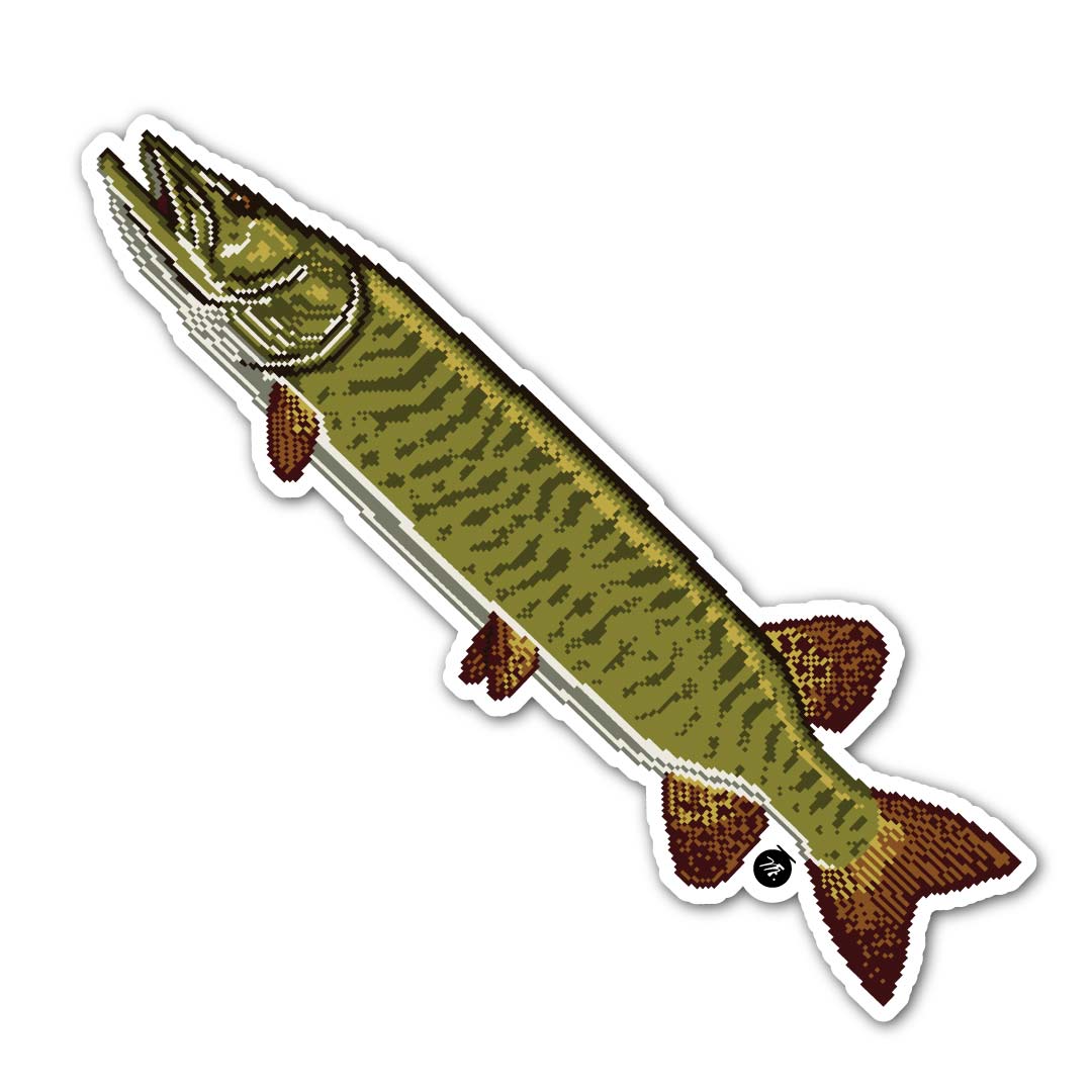Musky Fool™ Figure 8 Bit Musky Sticker