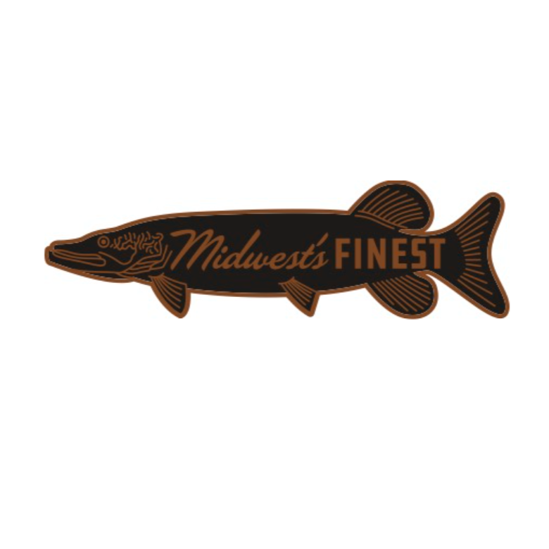 Musky Fool El mejor almizcle del Medio Oeste Pegatina