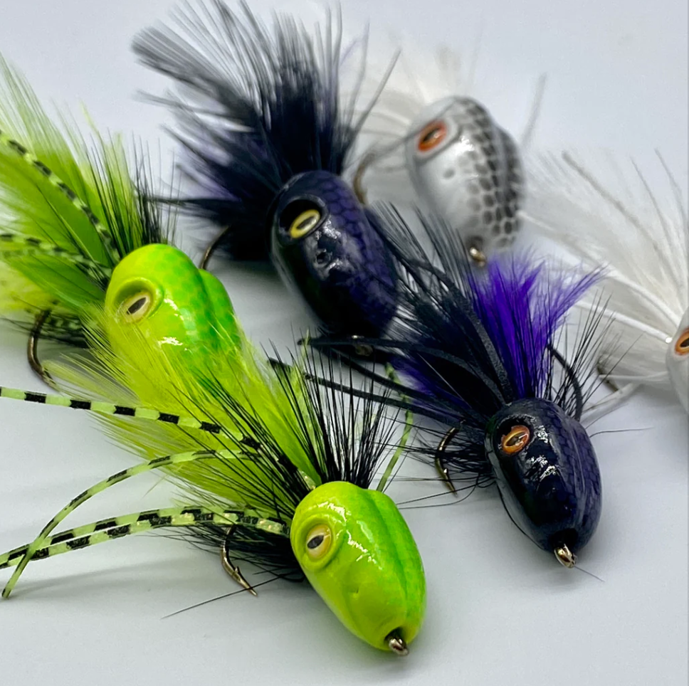 bass fly lures Surface Seducer Double Barrel Slider #6 / Black