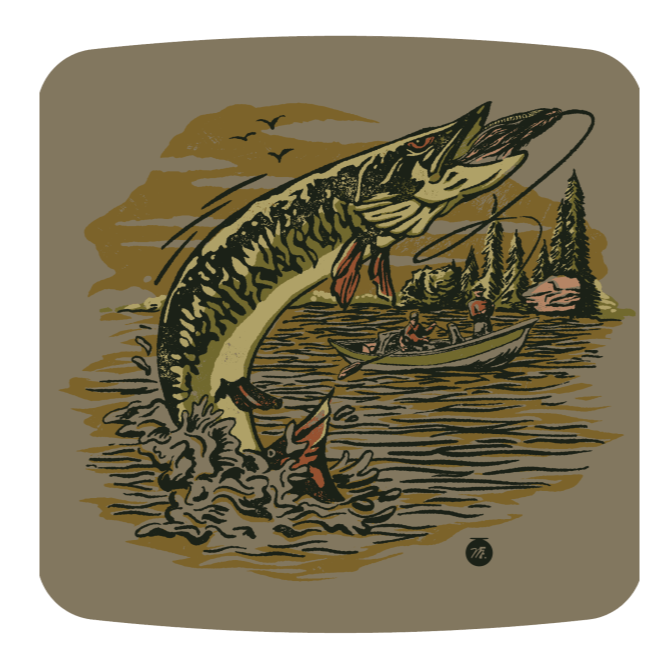 Musky Fool™ Vintage Musky Sticker