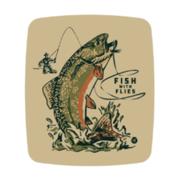 Musky Fool™ Vintage Brook Trout Sticker