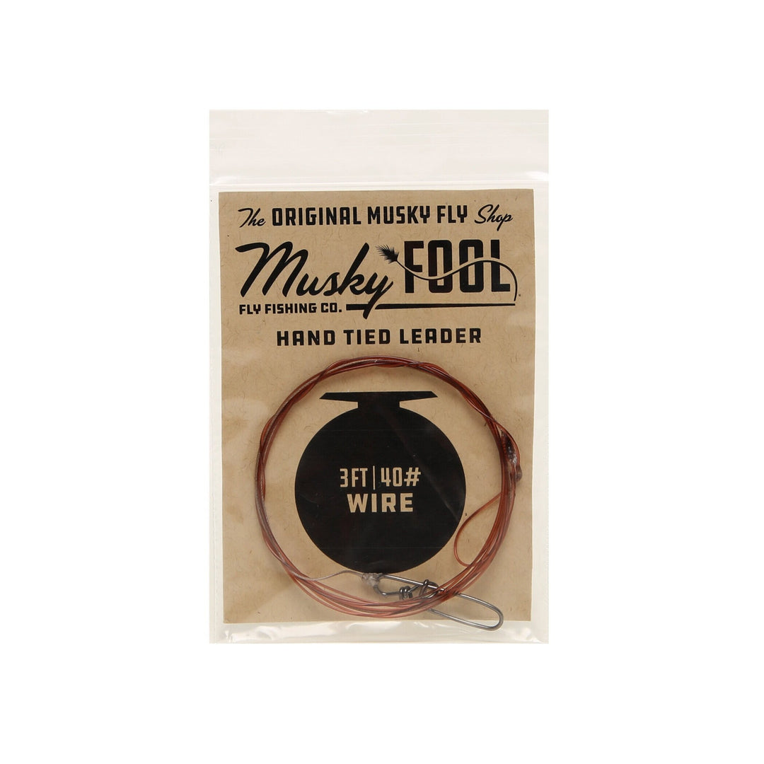 Musky Fool Líder de pesca con mosca Musky de 3 pies