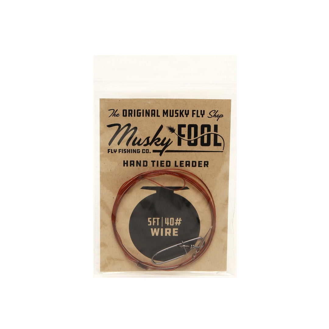 Musky Fool Líder de pesca con mosca Musky de 5 pies