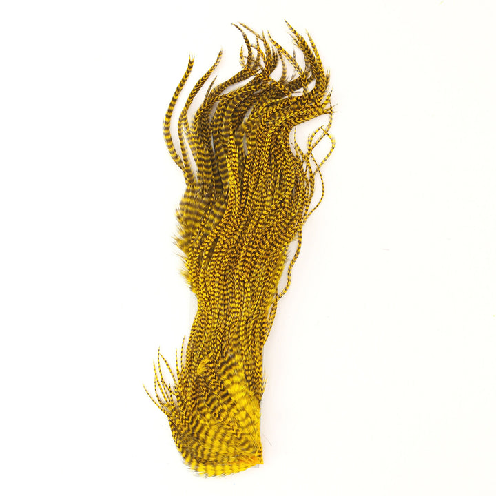 Hareline Half Grizzly Saddle Feathers
