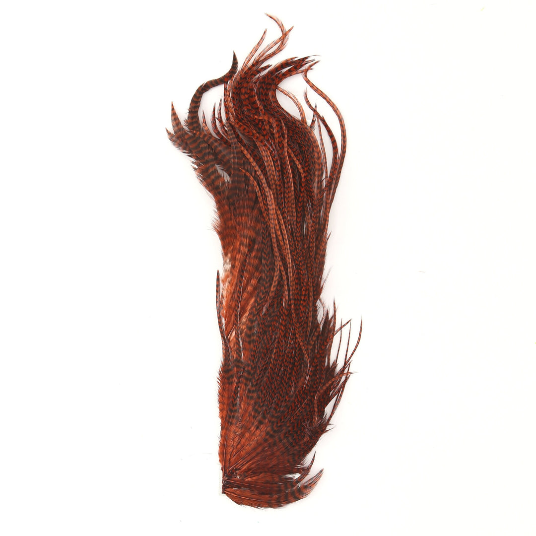 Hareline Half Grizzly Saddle Feathers