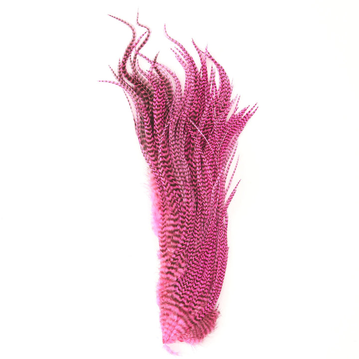 Hareline Half Grizzly Saddle Feathers