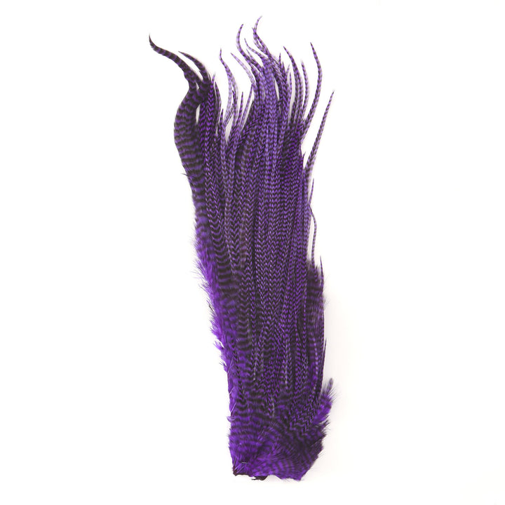 Hareline Half Grizzly Saddle Feathers