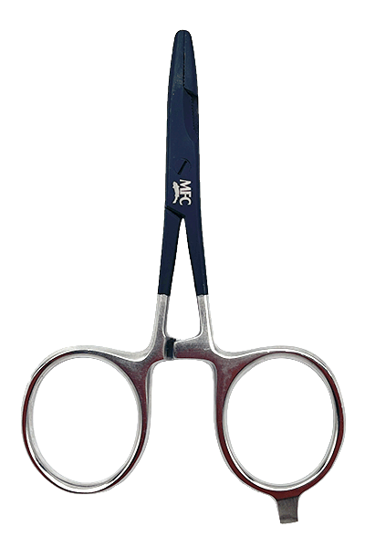MFC River Steel 4.25" Silver/Black Scissor Forceps