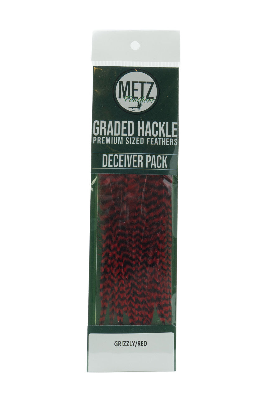 Umpqua Metz Hackle Tarpon/Crab Pack - Grizzly/Red