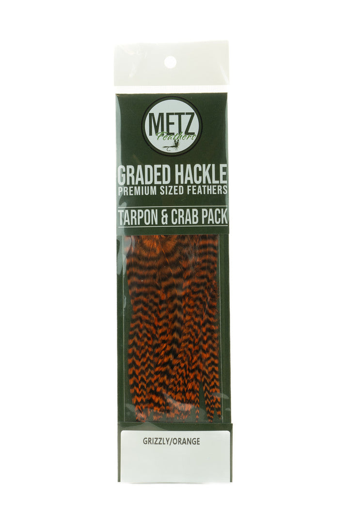 Umpqua Metz Hackle Tarpon/Crab Pack - Grizzly/Orange