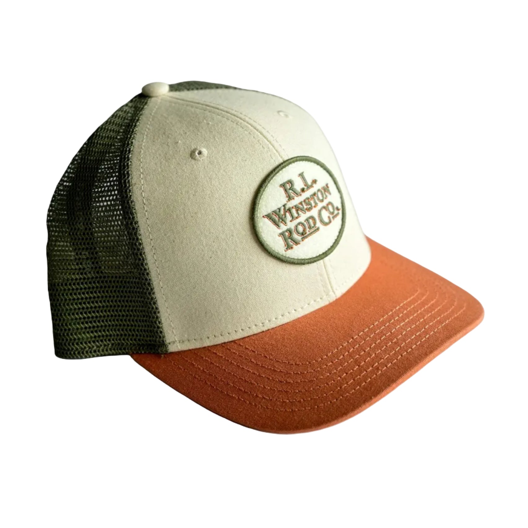 winston cigarette hat Vintage 90's Cigarettes CobbleStore Vintage Featuring a mesh back and a cotton twill crown R.L. Winston Double Haul Trucker