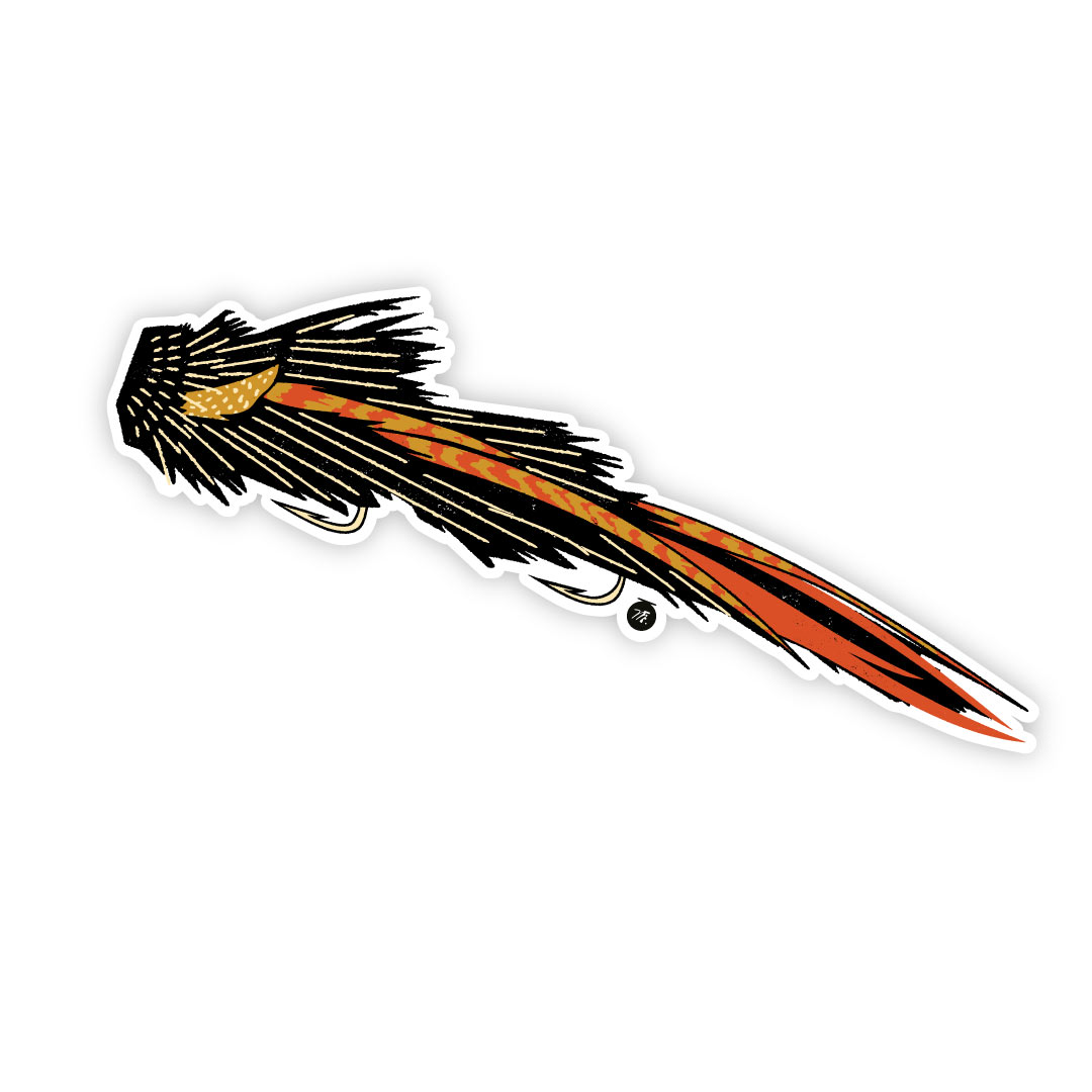 Musky Fly Fishing Vinyl Decal Sticker - 7" X 2" Design For Rods, Reels, And Gear