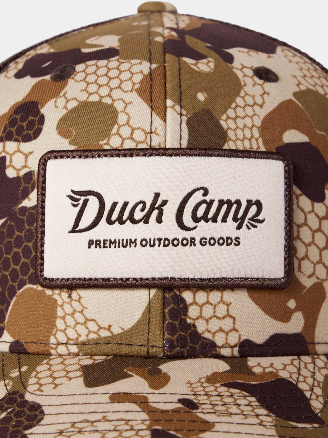 Duck Camp Trucker Hat in Wetland Camo