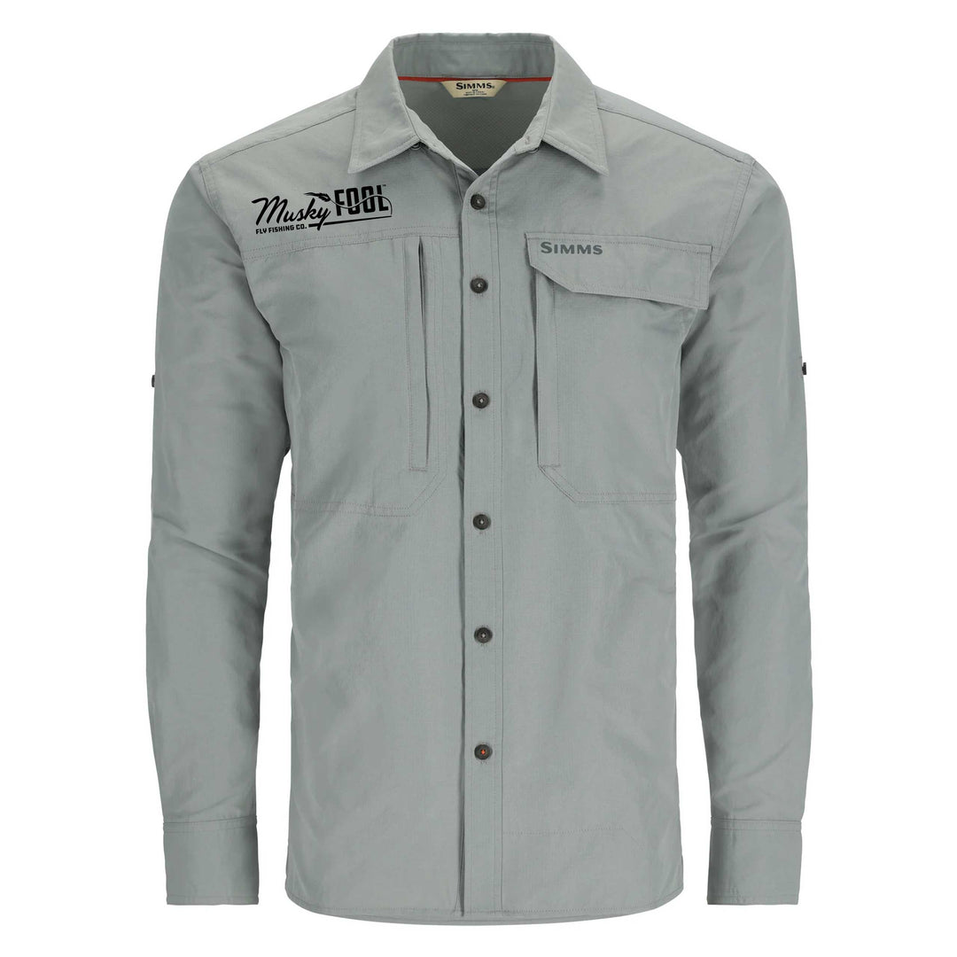 Musky Fool x Simms Men's Guide Fishing Shirt - MF Logo / Cinder