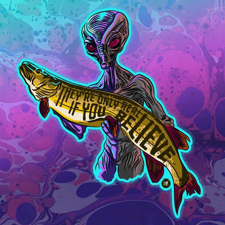 Musky Fool™ Musky Martian Sticker