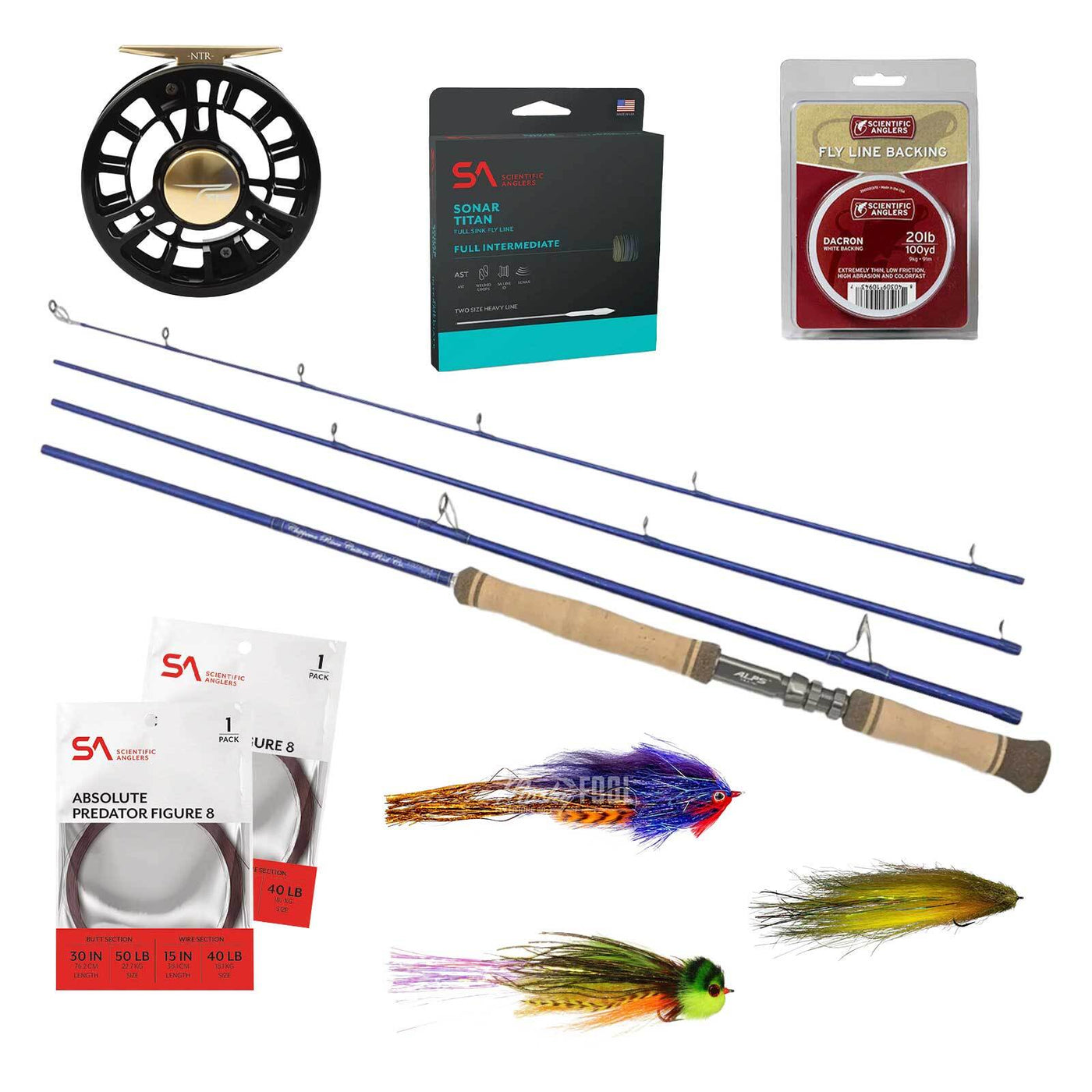 Kit de inicio premium de pesca con mosca almizclada