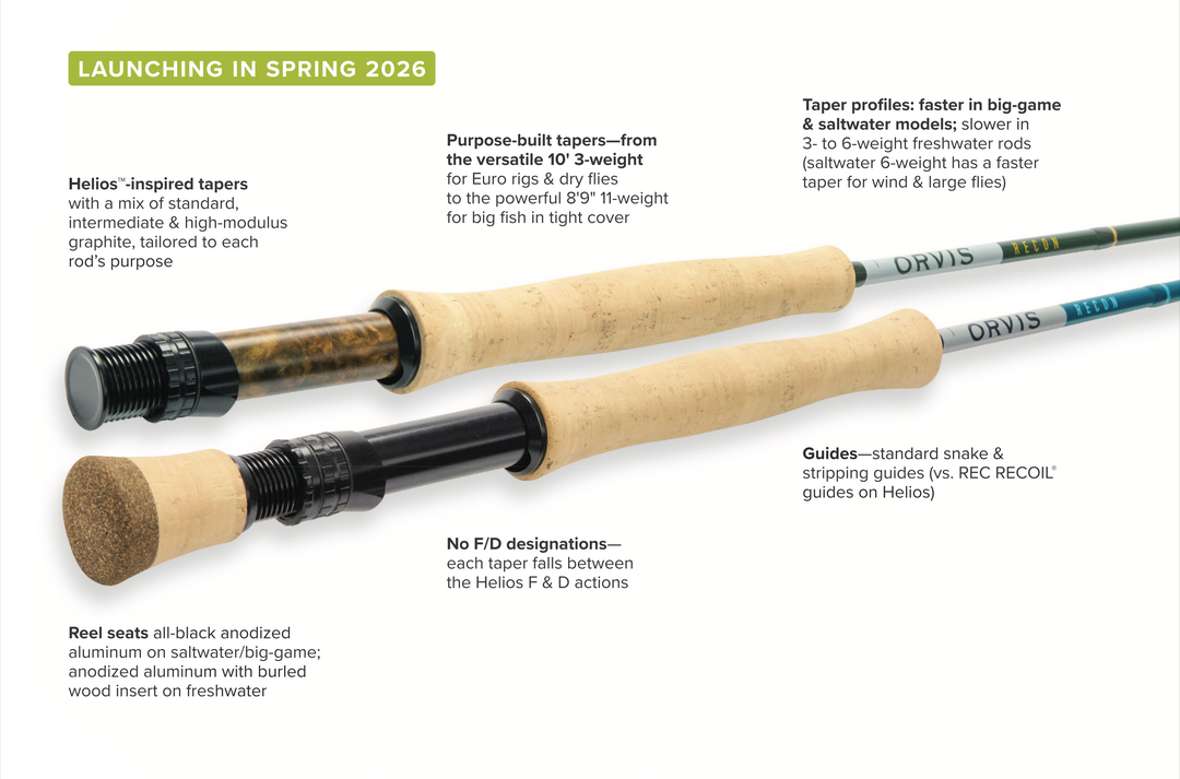 Orvis RECON Freshwater Fly Rods - New 2026 Version