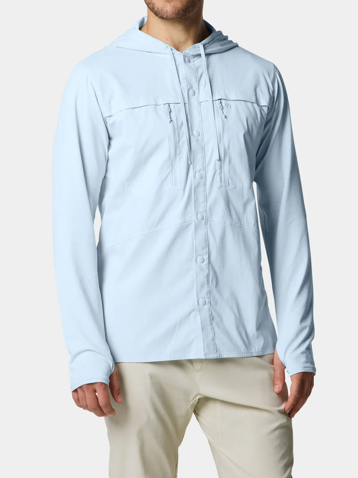 Duck Camp Men’s Hybrid Guide Hoodie in Ice Water Blue - New!