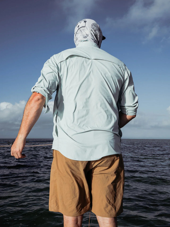 Duck Camp Men’s Lightweight Fishing Shirt Long Sleeve in Whitewater Green - New!