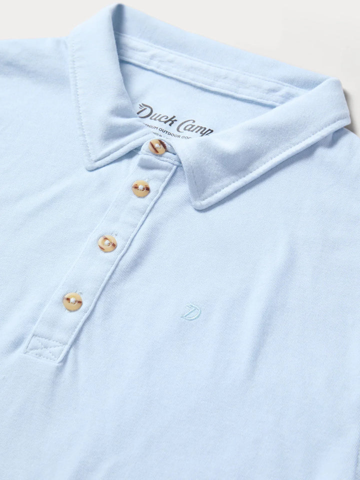 Duck Camp Men’s Essential drirelease Polo in Ice Water Blue - New!