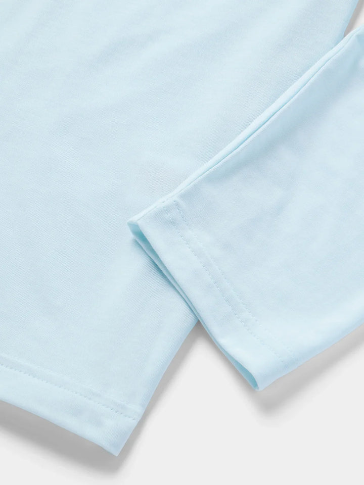 Duck Camp Men’s Lightweight Performance drirelease Crew Shirt in Ice Water Blue - New!