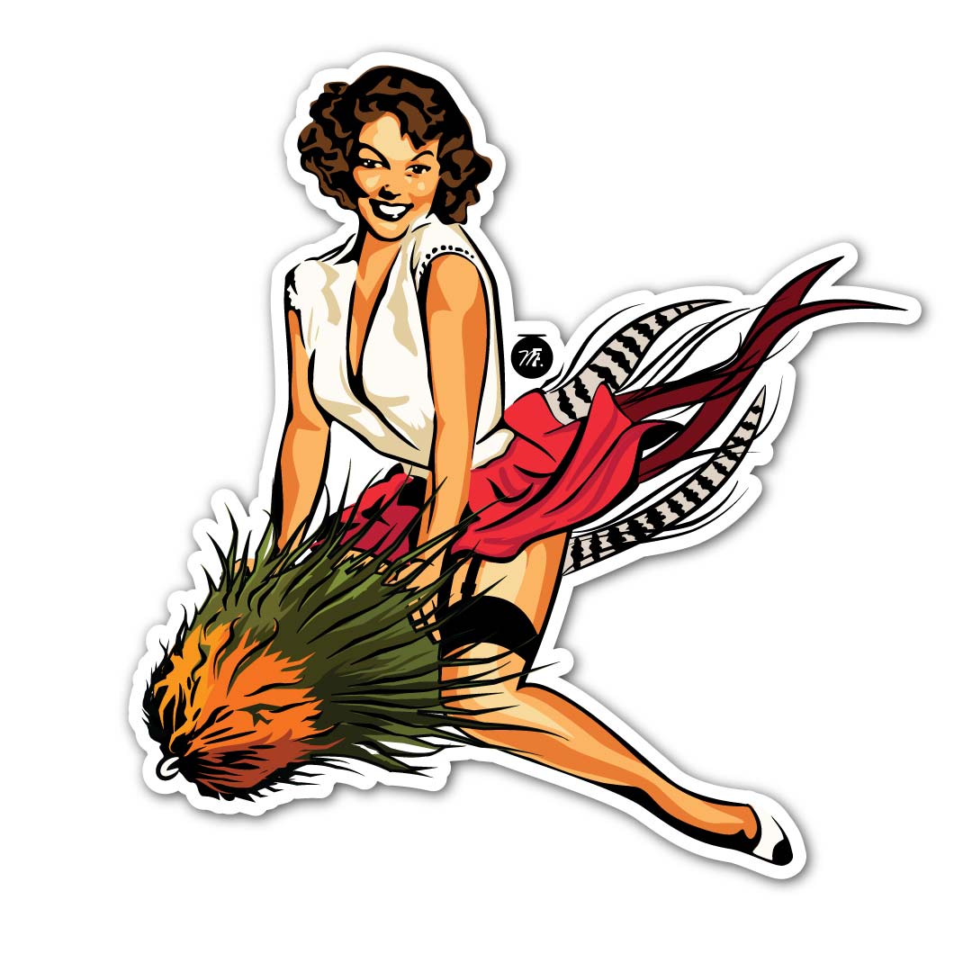 Musky Fool™ Penny the Pinup Sticker