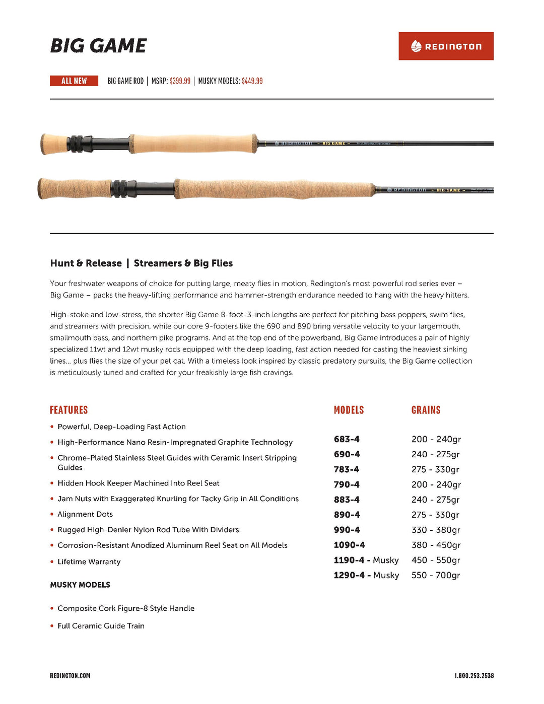 Redington Big Game Fly Rod (NEW)