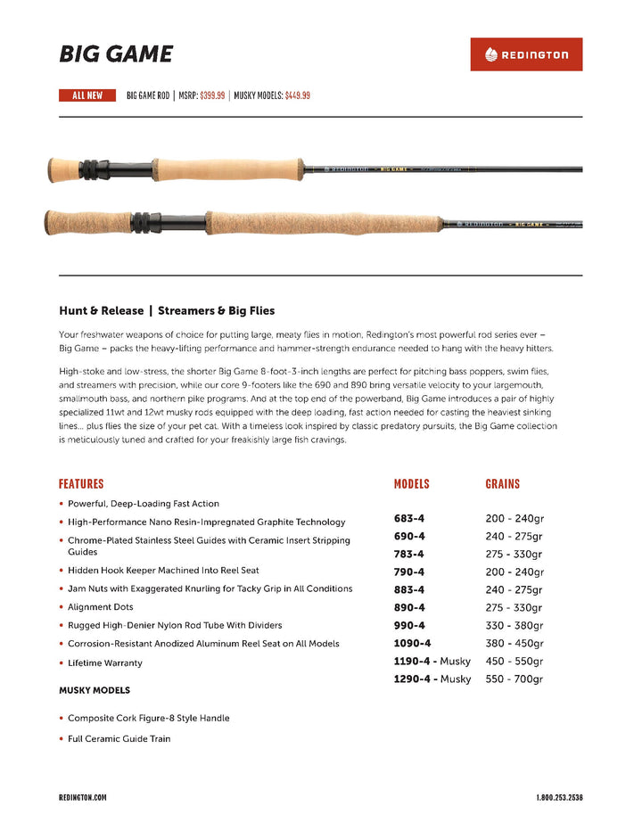 Redington Big Game Fly Rod (NEW)