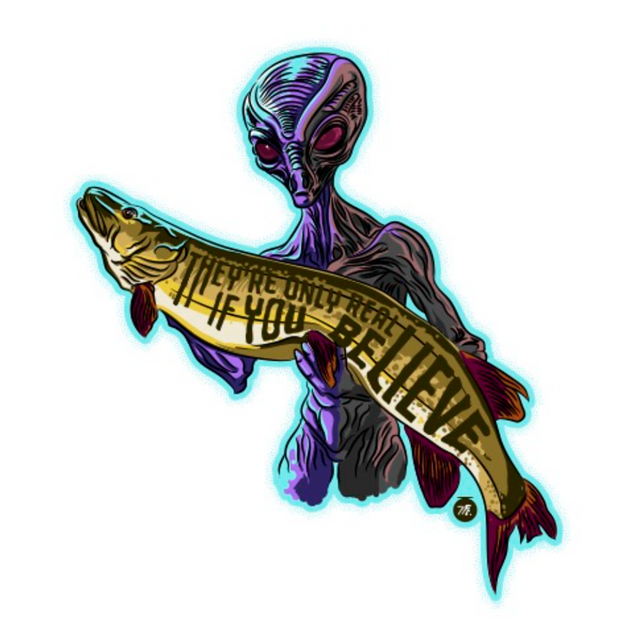 Musky Fool™ Musky Martian Sticker