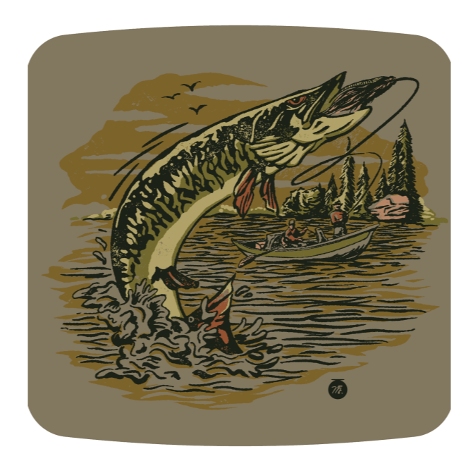 Musky Fool Vintage Musky Sticker