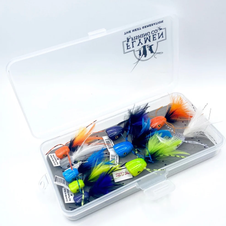 Double Barrel Bass Bug Popper Fly Assortment