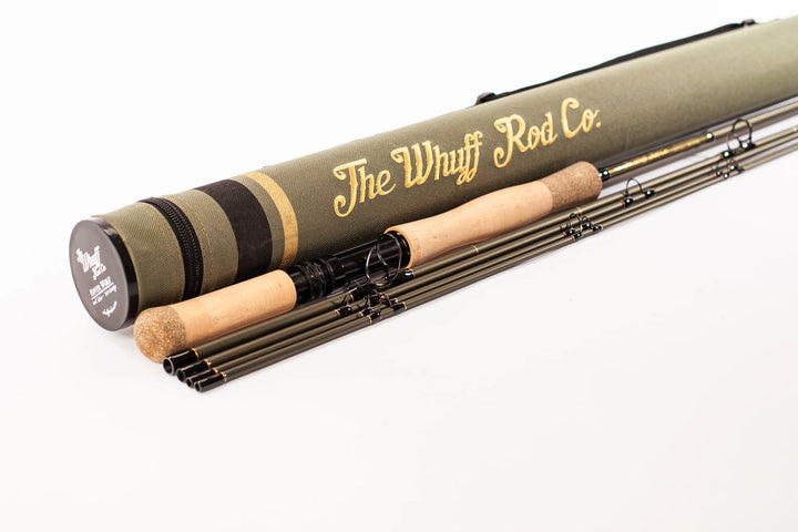 Caña con mosca Whuff Rod Co River Wolf 11wt