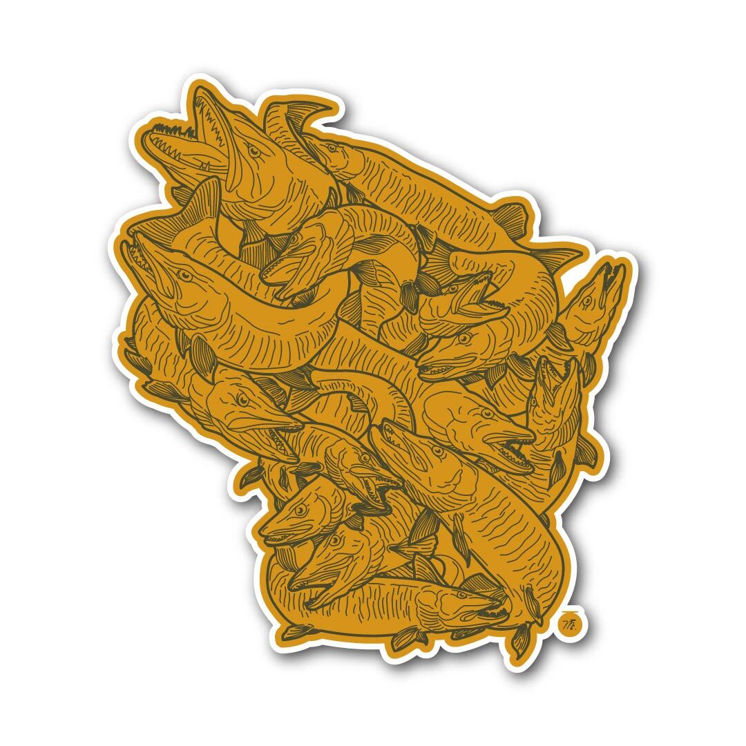 Logotipo de tonto almizclero Pegatina