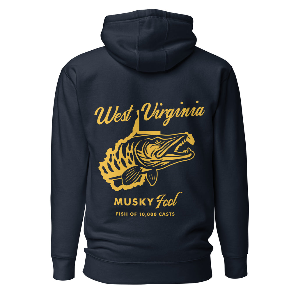 Musky Fool® West Virginia Mountaineers Hoodie SIZE UP