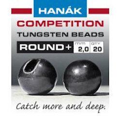 Hanak Round+ Slotted Tungsten Beads