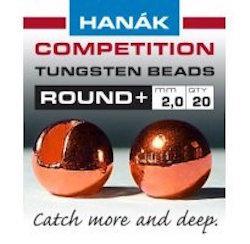 Hanak Round+ Slotted Tungsten Beads