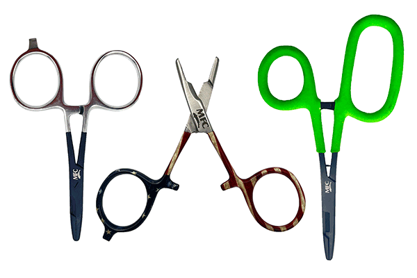 MFC River Steel 4.25" Silver/Black Scissor Forceps