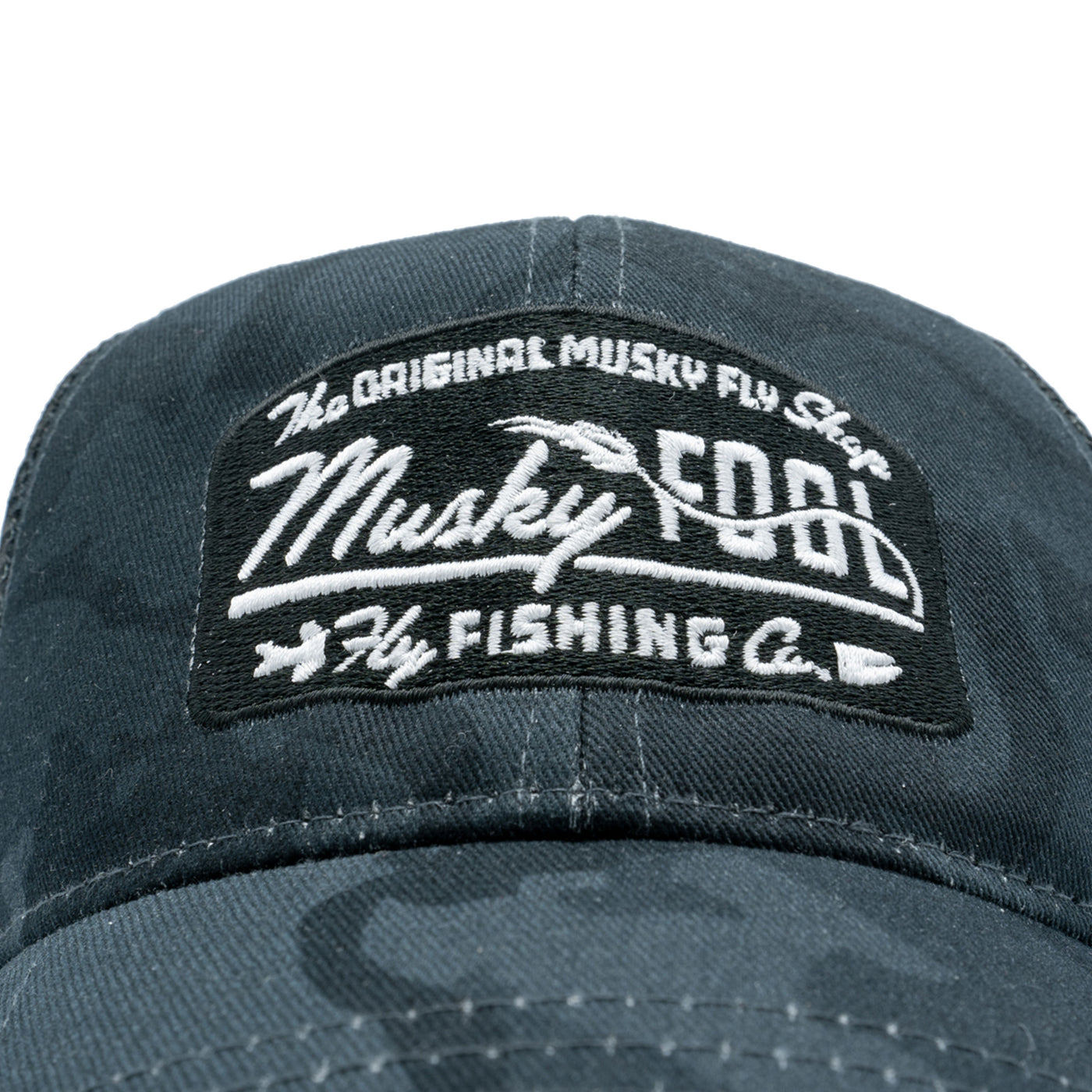 Musky Fool x Simms Trucker - Regiment Camo Carbon