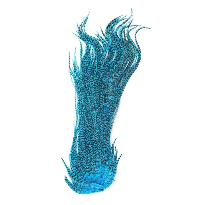 Hareline Half Grizzly Saddle Feathers