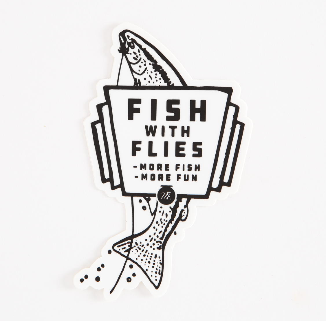 Musky Fool Fish With Flies Sticker