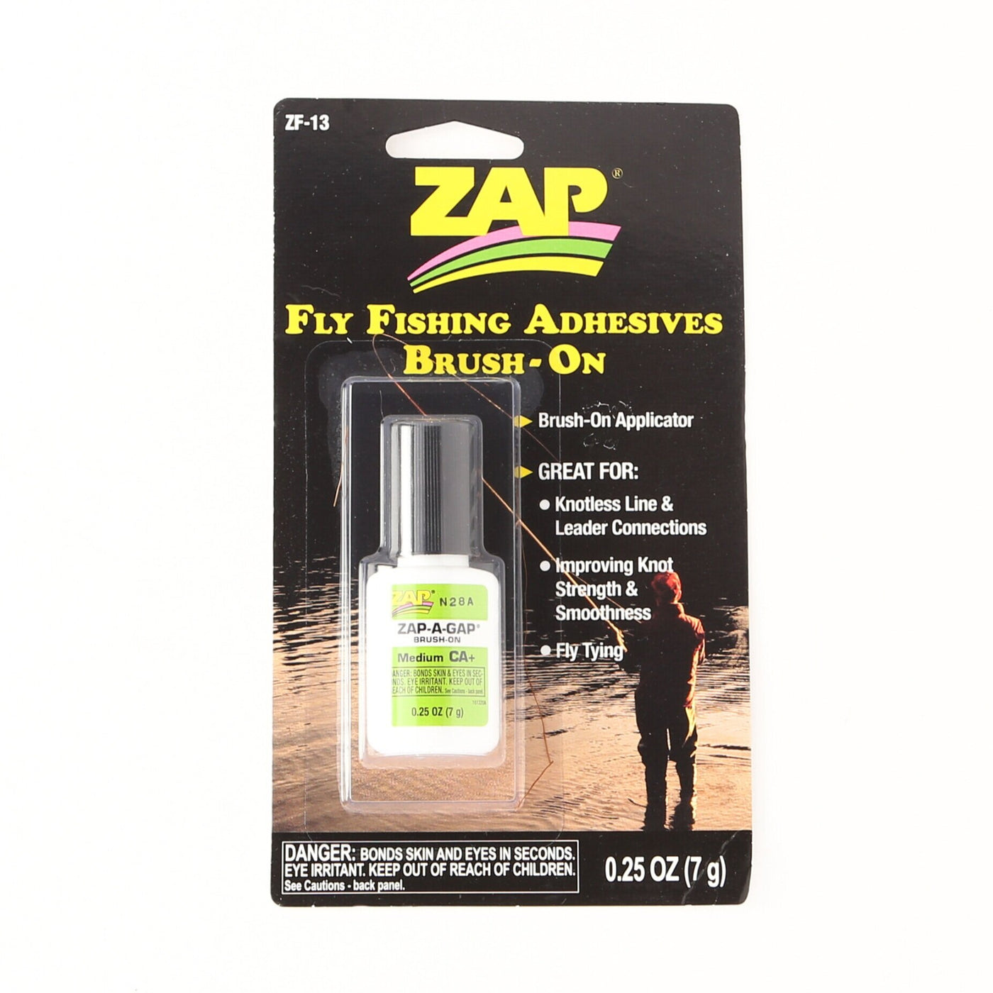 Zap a Gap Cepillo de pesca con mosca con pegamento