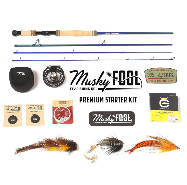 Kit de inicio premium de pesca con mosca almizclada