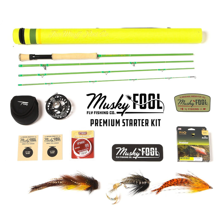 Kit de inicio premium de pesca con mosca almizclada
