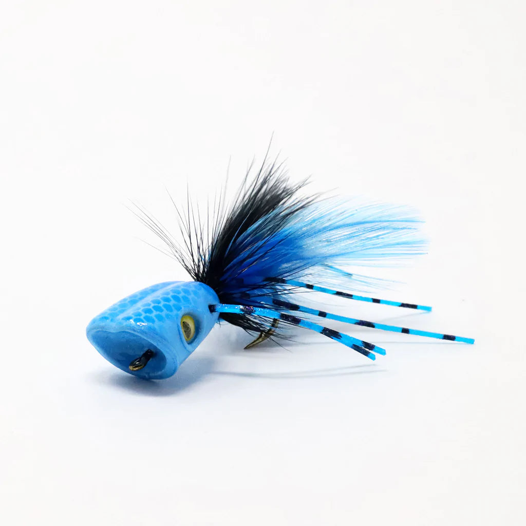 bass popper fishing lure Surface Seducer Double Barrel Bass Bug popper #2 / Chartreuse